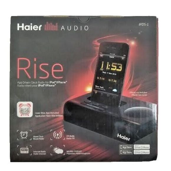 Haier Rise App Driven Clock Radio For iPod / iPhone - New - Picture 2 of 6